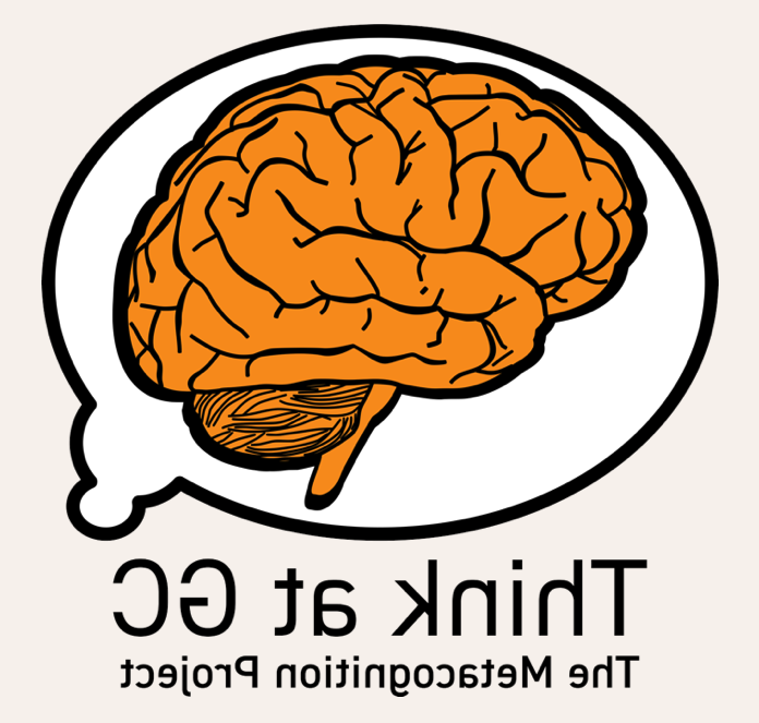 Think at GC Metacognition Logo with Brain in speech bubble